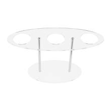 Acryl ijshoornhouder, charcuterie-wafelhouder, 3 gaten, transparant