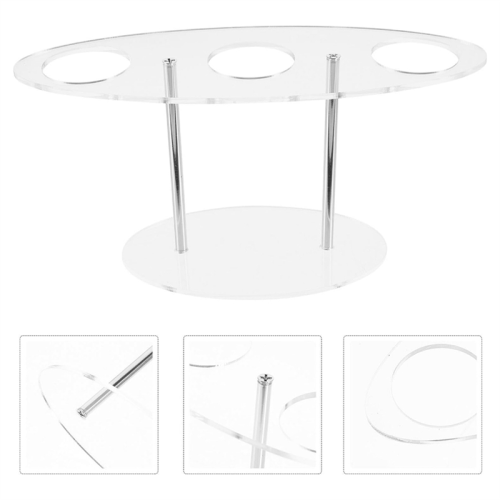 Acryl-Eistütenhalter, Wurstwaren-Waffelhalter-Ständer, 3 Löcher, transparent 2