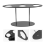 Support pour cornets de glace en acrylique, support pour gaufres, charcuterie, 3 trous, noir 7