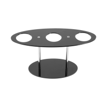 Acryl ijshoornhouder, charcuterie-wafelhouder, 3 gaten, zwart