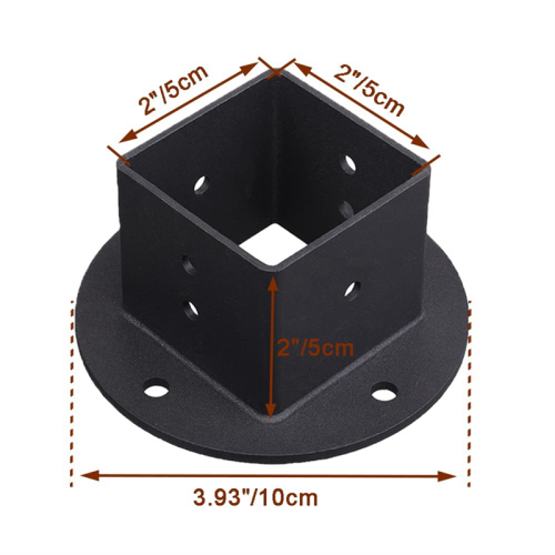 Kit de 2 supports de poteau de pergola carrés 2 x 2, fixation murale robuste 2