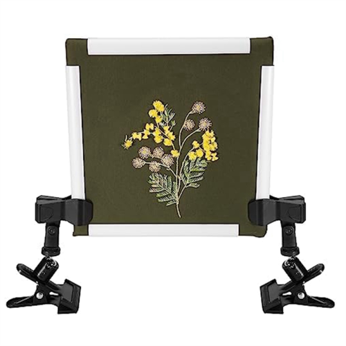 11 x Inch Frame with 2 PCS Adjustable Embroidery Hoop Holder, Square Table Clamp