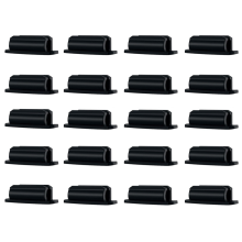 Stiftehalter 20er Set, selbstklebendes Silikon für Schreibtisch und andere Oberflächen, schwarz