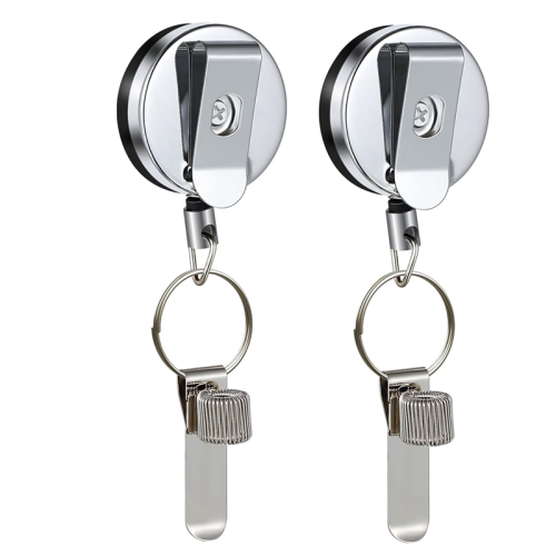 2 Pcs Retractable Pull Pen Pencil Holder, 27.5Inch Holder for Carpenters, Construction Workers, Nurses