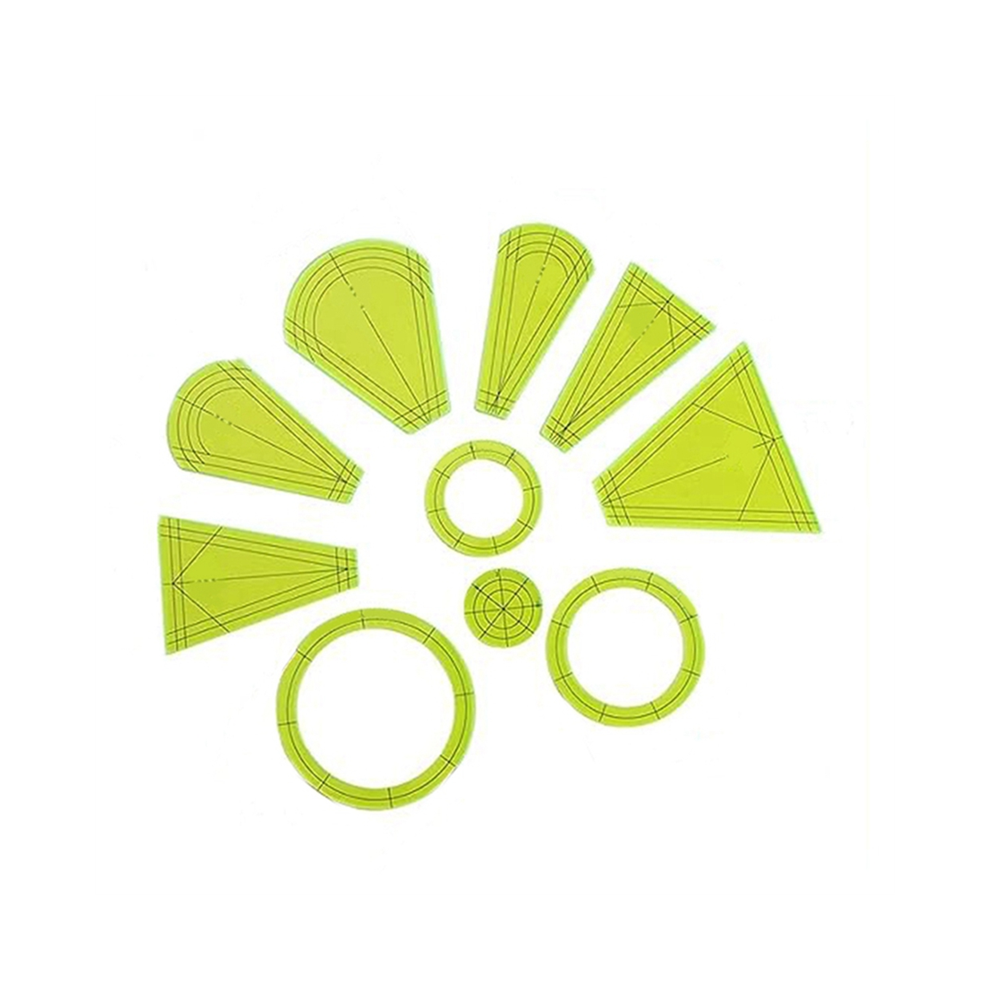 Set Van 10 Stuks Speciaal Gevormde Naai-Lapjesliniaal, Doe-Het-Zelf-Tool, Quilt-Snijpatroon-image
