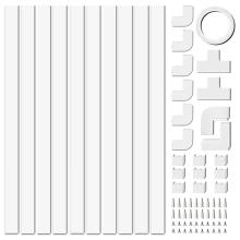 4M elektrische kabelgoot, kabelverberger aan de muur voor één snoer, overschilderbaar PVC, kabelgoot 10 stuks L40cm