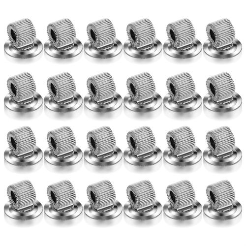 24 Pcs Manganese Steel Pen Holder Self Adhesive Pencil Organizer with Adjustable Spring Loop 1