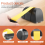 16.4 Ft Magnetic Wall Mount Retractable Belt Barrier, Crowd Control Barrier Fixed Safety with ABS Case 8