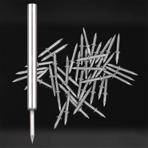 500Pcs Double-Head Skirting Thread Seamless Nail Double Headed Nails Security Screws with 5 Installation Tool 2