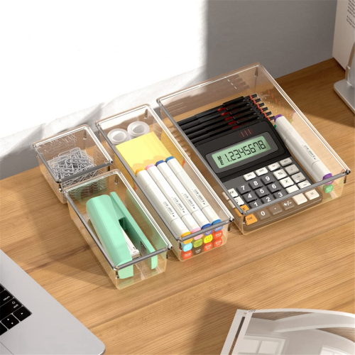 4-pack premium acryl lade organizer trays, scheurbestendig en multifunctioneel 2