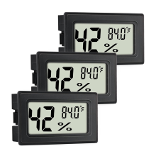 Multifunktionales digitales Thermometer-Hygrometer für den Innenbereich – 3er-Pack, Feuchtigkeitsmessgerät mit eingebauter Sonde