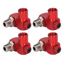 Connettore per tubo flessibile dell'aria girevole a 360 gradi da 4 pezzi, raccordi industriali NPT da 1/4", adattatore per utensili pneumatici