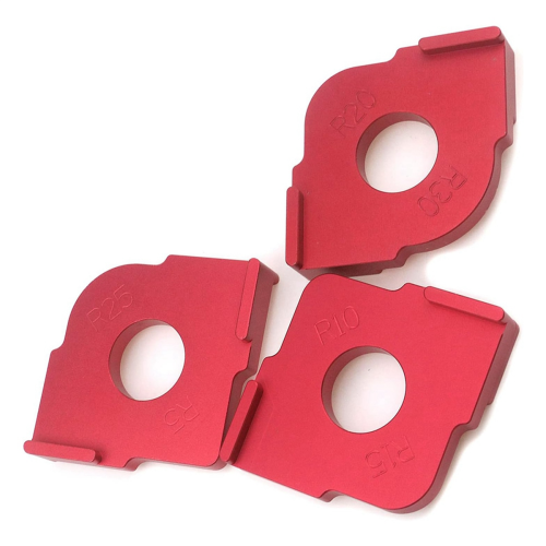 Lot de 3 gabarits de coupe pour machine à découper, angle R, filet, arc