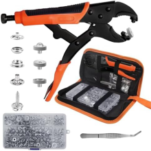 Heavy Duty Fastener Plier Tool Set, 60 Sets Leather Metal Snap Set for Boat Cover Snaps,DIY Covers, Canvas Kit