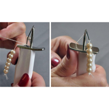 Perlenknotenwerkzeug, zum Erstellen sicherer Knoten, Perlenschmuckherstellung für DIY-Perlenfädelwerkzeuge, Rot