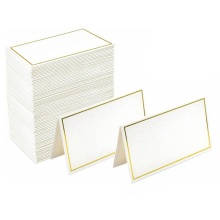 Tischkarten 120 Stück, klein, mit Goldfolienrand, geeignet für Hochzeiten, Bankette, Tischkarten und Namensschilder