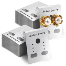 500 stuks hangende oorbelkaarten, kaarthouder, effen 1,2 x 1,5 inch displayhouder met 6 gaten voor oorstekers