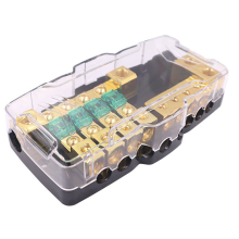 Boîte à fusibles multifonction pour autoradio avec support de lumière LED, compatible avec les camping-cars, shunt d'alimentation 12 V-24 V