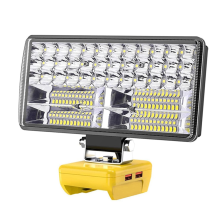 Zoll kabellose LED-Arbeitsleuchte für 18 V 20 V Lithiumbatterie, 2 Modi, tragbare elektrische Taschenlampe, USB 5 V 2,1 A
