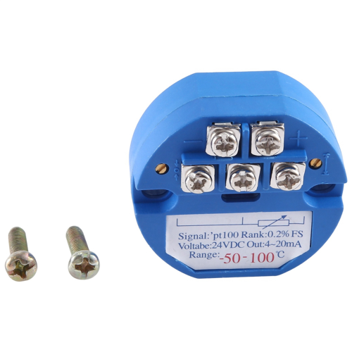 RTD PT100 Temperature Transmitter Module Thermal Resistance -50-100C DC24V Output 4-20MA 2