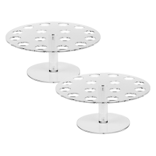 2-pack ijshoornhouder, 16 gaten acryl displaystandaard, transparante wafel handroll sushi-rek