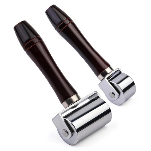 26mm+60mm Leather Edge Roller, Wooden Handle Rolling Craft Seam Roller for