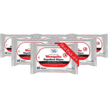 Cool & Cool Mosquito Repellent Wipes| Natural Mosquito Repellent for Kids |Long-Lasting Protection Against Mosquitoes - (Pack of 6) 60 Wipes