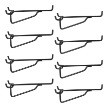 Haken für Stecktafelregale, 8er-Pack, 15,2 cm Metall-Haken-Set, Organizer für Garage, Werkbank, Kunsthandwerksraum, Büro