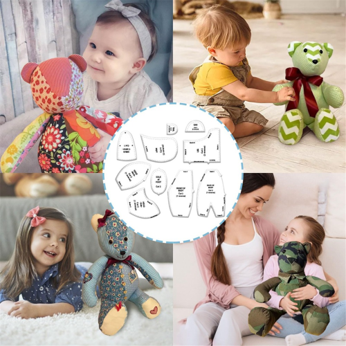 Set di righelli modello Memory Bear, set da 10 pezzi adatto per 12 pollici