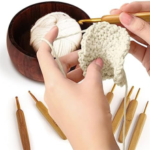 Garnschalenhalter aus Holz, zum Basteln, Stricken mit 8 Häkelnadeln, Garnhalter-Spender, Aufbewahrungsschalen