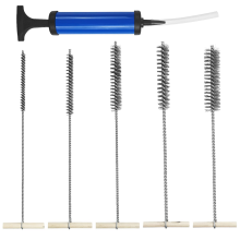 6-Piece Pipe Cleaner Brush Set, 8/12/16/20/25Mm Drill Hole Brush, Stainless Steel Small for Cleaning