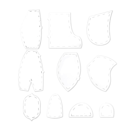 Memory Bear Template Ruler Set, Sewing Patterns Template, Quilting Cutting Ruler(10In) 1