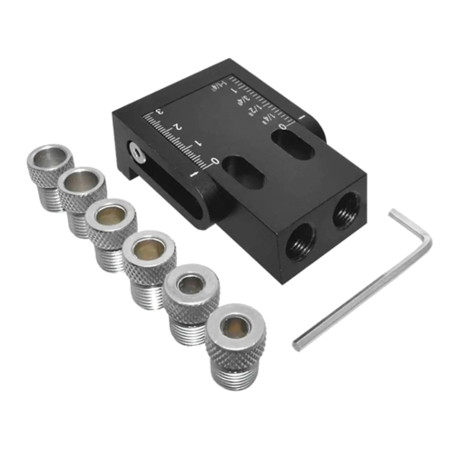 15-Degree Angle Woodworking Oblique Hole Locator 8Pc Drill Guide Set DIY for Tools. 1