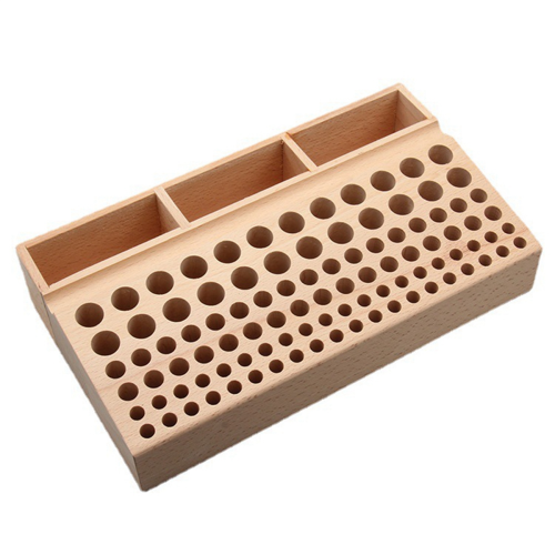 Leather Tools 98-Hole Slotted Beech Tool Rack Carving Punch Diamond Cut Storage DIY 1