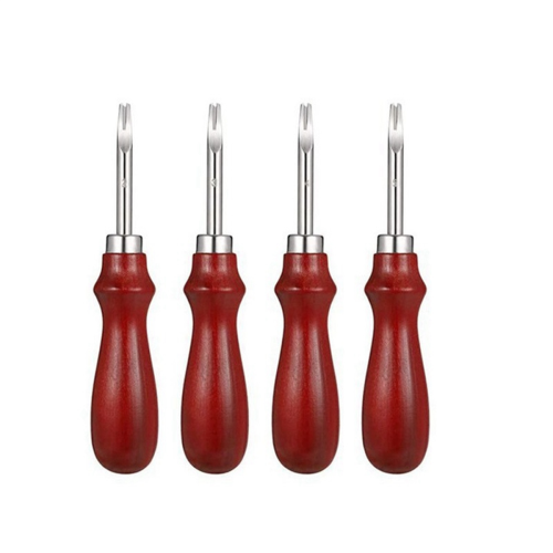 Hand-Stitched Leather Craft Package is Suitable for DIY 4Pcs Tool Set