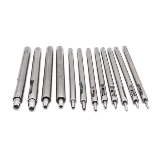 DIY Tool 0.5-5mm Leather Punching and Set Carving 10Pcs Multi-Specification. 1