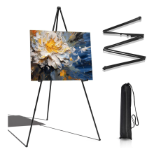 Display-ezelstandaard voor bruiloften, 63 inch draagbare, instant statief voor kunstenaarsdisplay, opvouwbaar