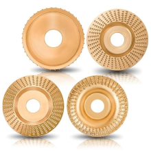 Ensemble de 4 disques de sculpture sur bois pour meuleuse d'angle, pour accessoires de 4 po ou 4 1/2 po, accessoires de roue pour le travail du bois