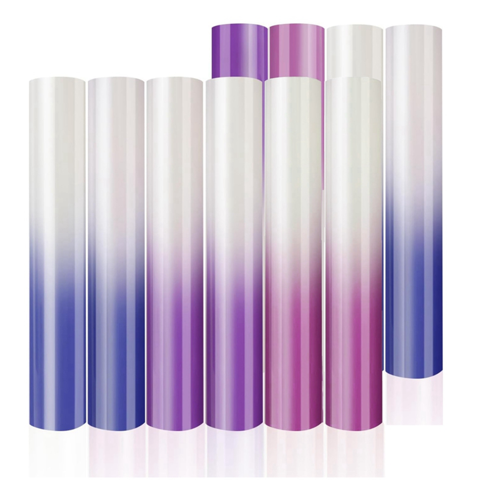 Zonnekleurveranderende Puff Vinyl Warmteoverdracht - 10 Stuks 12X10 Inch 3D Htv Vinyl, 3 Kleuren-image