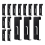 15Pcs Gridwall Haken Kleiderbügel, Grid Panel Grid Wand Haken Zubehör Draht Regal 2