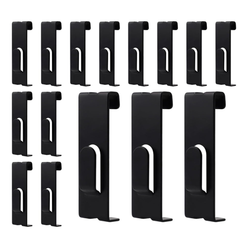 15Pcs Gridwall Haken Kleiderbügel, Grid Panel Grid Wand Haken Zubehör Draht Regal