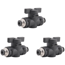 4 mm Push Connect-ventielkogel Luchtstroomregeling Snelle buiskoppelingen 3-pack