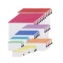 32 stuks mesh-tassen met rits, voor organisatie, 8 maten tassen met rits, reizen, kantoorbenodigdheden