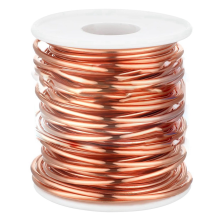 Fil de cuivre souple pour électroculture, fil nu pur, bobine de 450 g, calibre 24, diamètre 0,020 po, longueur 853,6