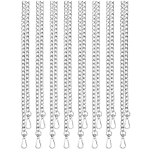 Ersatzketten für Geldbörsen, 8er-Pack, für Geldbörsen, Schultertaschen, Handtaschen, Ketten zum Selbermachen, 119,4 cm, Silber