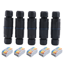 Scatola di giunzione impermeabile IP68 da 5 pezzi, connettore per cavo elettrico esterno per cavi da 3,5-10 mm (CA 250 V, 16 A) a 4 pin