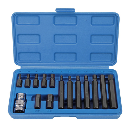 15-Piece Hexagon Socket S2 Screwdriver Head Star Set 1