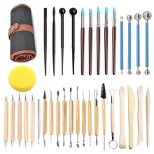 Set di 36 utensili per ceramica, pietra, plastica, argilla, bastoncino per pillole, scultura, coltello per intaglio, lavorazione morbida