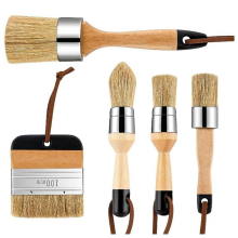 Pennello per pittura a gesso e cera, pennelli rotondi per cerare mobili, strumento per pittura fai da te
