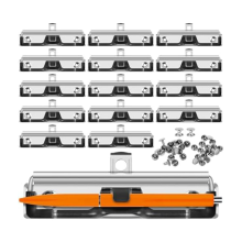 15-Piece Mountable Clipboard Clips with Rubber Handles and Hanging Holes - Plywood for Office School Home